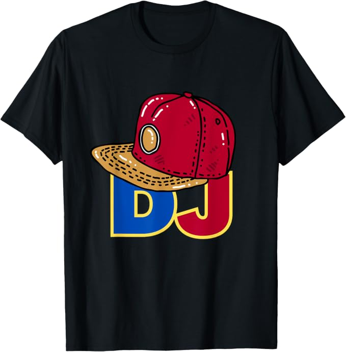 Gestaltungsbeispiel für ein schwarzes DJ-T-Shirt